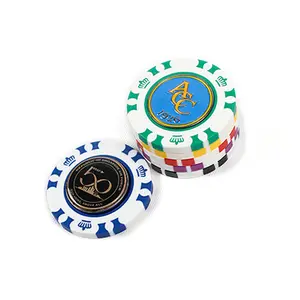 In-stock Golf Blank Poker Clip Golf Ball Marker Custom Logo Chip