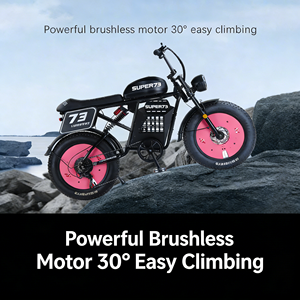 Vélo de montagne électrique 20 pouces 500W tout-terrain 48V 15Ah Lithium 7 vitesses Dérailleur Pneus larges Suspension avant E VTT pour adultes - Product Image 2