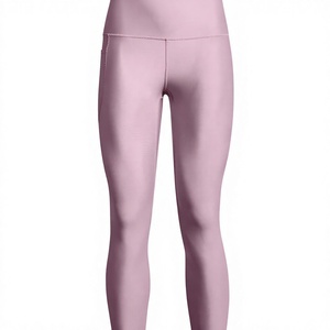 Leggings de sport pour femmes OEM, taille haute, respirants, sans couture, compression, logo personnalisé, taille mi-haute, tissu tricoté décontracté pour le sport d'été - Product Image 1