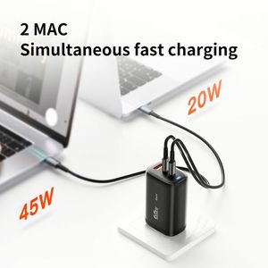 อะแดปเตอร์ชาร์จ GaN 65W แบบ 2 in 1 ช่องเสียบ USB Type C ชาร์จเร็ว 3 พอร์ต สำหรับโทรศัพท์มือถือ - Product Image 4