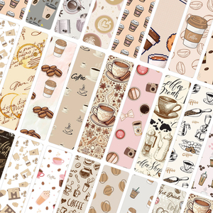 24pcs/Bag Cartoon Cute Coffee Bookmarks Book Lovers Reading Bulk Book Accessories for Students Classroom Teenager School Office