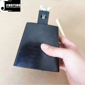 2024 Jingying Musique Percussion Instrument Compagnon, Vente en gros 4/5/6/7/8 pouces Noir Métal Bruit Maker Cowbell Clapper - Product Image 5
