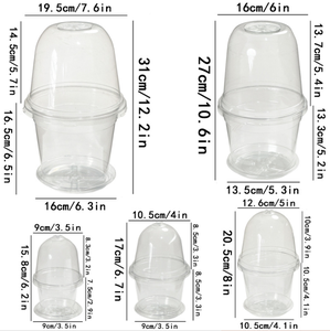 3,5 "4" 5 "6" 7,6 "Zoll PET Garten pflanze Transparente Töpfe Gartens amen becher Kindergarten töpfe mit Feuchtigkeit kuppeln - Product Image 3