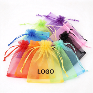 Wholesale Custom Printed Organza Drawstring <b>Bag</b> Sheer Mesh Gift Pouch for Wedding Party Favor Candy Jewelry Packaging - Product Image 5