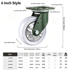 Rigid Caster 1000 Capacity 500 Heavy Duty Industrial Grade Premium Quality Construction Commercial Grade Durability Set Set - Product Image 4
