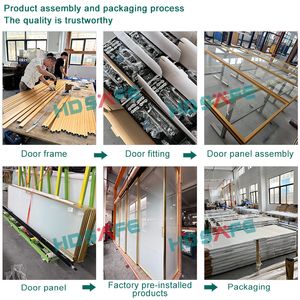 4 Bảng điều khiển nội thất trượt cửa kính nội bộ trượt gương cửa phòng chia di chuyển Kính tường Nhôm hệ thống cửa trượt - Product Image 4