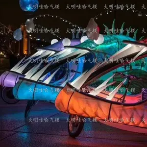 Движущаяся надувная рыба пиранхи для украшения сцены городской парад