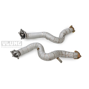 Section de tête d'échappement en acier inoxydable haute performance avec couche d'isolation thermique pour <span class=keywords><strong>Audi</strong></span> <span class=keywords><strong>RS6</strong></span>/RS7/S6/S7 C7 4.0T - Product Image 1