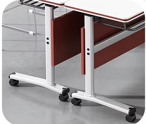 Mesa de entrenamiento plegable de acero Mesa de conferencia extensible con tapa abatible para oficina Escuela para uso en el hogar Oficina Hospital - Product Image 2