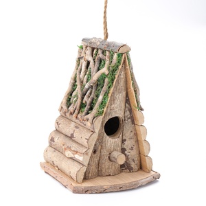 Estilo rústico de campo, decoração de jardim, casa de pássaro de madeira artesanato, casas de pássaros - Product Image 3