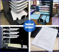 Machine de Collation Automatique de Papier A3/A4/A5 pour la Réalisation de Magazines et de Brochures avec Fonction de Découpe
