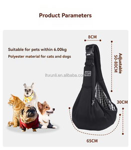 Borsa a Tracolla per Animali Domestici, Zaino Portatile per Gatti e Cani, per Viaggi all'Aperto con Cinghie Regolabili - Product Image 6