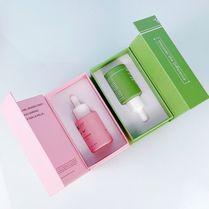 Luxury Gradient Color Frosted Dropper Bottle With Matching Gift <b>Box</b> Packaging 30Ml Flat Shoulder Essential Oil Serum Bottle - Product Image 6