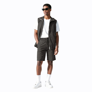 Ensemble 2 pièces prêt à expédier : Gilet léger zippé et short – Tenue d'<span class=keywords><strong>été</strong></span> technique pour <span class=keywords><strong>homme</strong></span> - Product Image 2