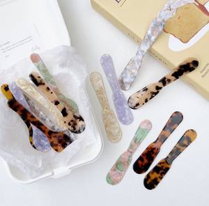 Cuillère à dessert française style rétro, cuillère à gâteau et à glace en acrylique, couteau à confiture et à beurre, ensemble de couverts mignons et adorables - Product Image 2