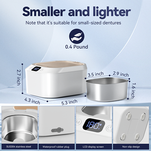 Limpiador UV ultrasónico portátil de 42kHz con certificación CE, máquina de limpieza eléctrica para el hogar, retenedor de Dentaduras postizas, Coche - Product Image 4