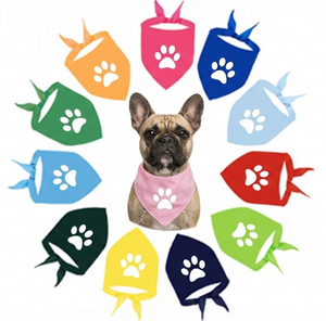 Pañuelo Triangular Sublimado para Mascotas con Diseño y Logotipo Personalizados para Perros y Gatos Franceses, Pedido al por Mayor - Product Image 1