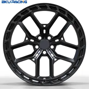 Cerchi in lega Bku racing 5x120 5x114.3 5x112 19 20 21 22 24 pollici nero opaco forgiato per BMW AUDI Mercedes Range rover