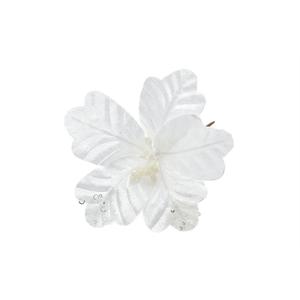 Petite fleur en velours blanc - Product Image 1