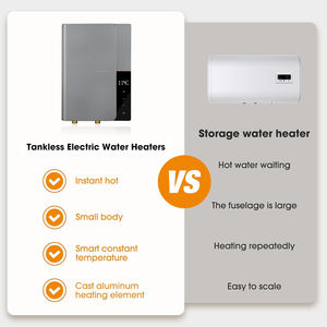 <span class=keywords><strong>Chauffe</strong></span>-<span class=keywords><strong>eau</strong></span> électrique sans réservoir, <span class=keywords><strong>chauffe</strong></span>-<span class=keywords><strong>eau</strong></span> instantané sans fin à la demande, affichage de la température LED, auto-modulation - Product Image 5