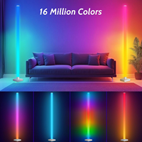 Lampe de sol moderne à rythme musical RGB avec télécommande pour l'éclairage d'ambiance à domicile