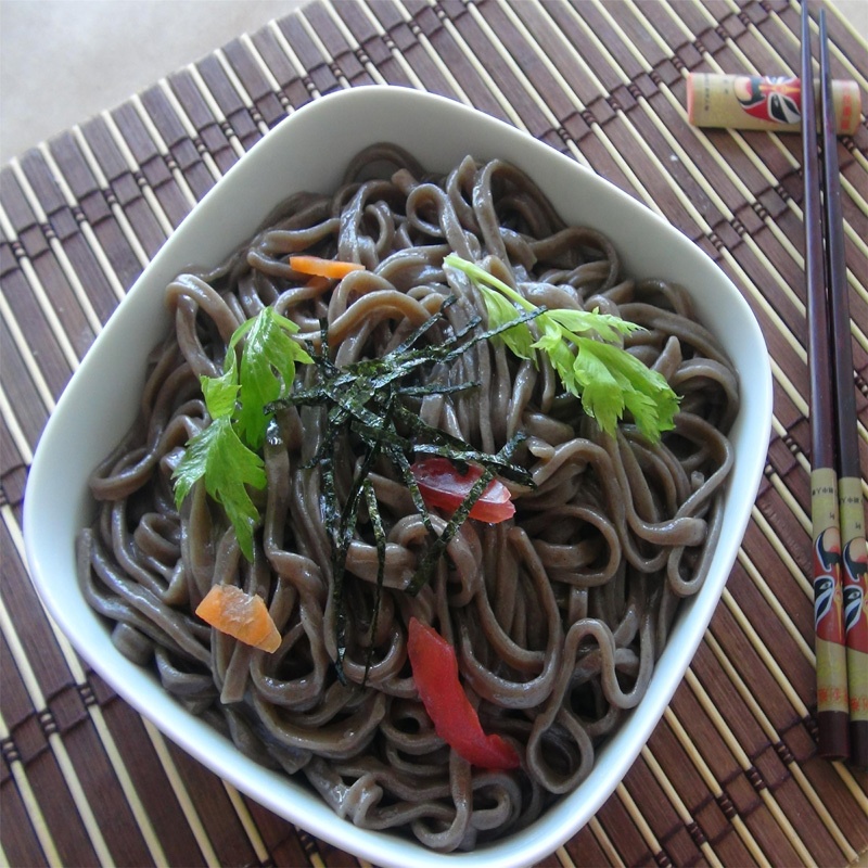 Натуральная ручная работа, свежая гречневая лапша Soba с различными вкусами