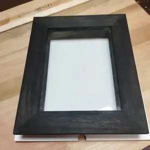 Customized Black White Brown Solid Pine Wood Photo Picture Frame For Wall