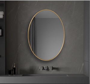 Vendita calda della fabbrica all'ingrosso moderno <span class=keywords><strong>50x70</strong></span> 60x90cm pista <span class=keywords><strong>specchio</strong></span> rotondo ovale decorazione della parete in alluminio <span class=keywords><strong>specchio</strong></span> del bagno - Product Image 1