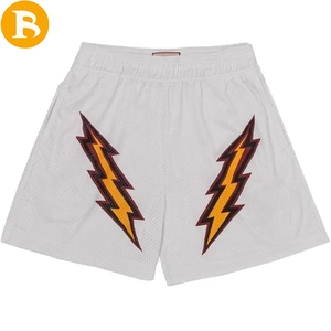 Vente en gros de shorts de basket-ball en polyester à taille élastique avec logo personnalisé pour hommes - Product Image 4