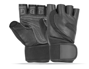 Gants d'entraînement demi-doigt avec logo personnalisé pour le fitness, la musculation et l'haltérophilie avec support de poignet pour la salle de sport - Product Image 2