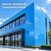 Panneau composite en aluminium brillant de 3 mm à motif granit, taille personnalisée, pour revêtement de comptoir de réception