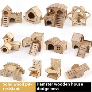 Wooden Hamster Multifunctional <strong>Pet</strong> Toy <strong>House</strong> Runpin Xx-0015 Large Space Hamster Hiding <strong>House</strong> Interactive Nibbling Hamster Toys - Product Image 2