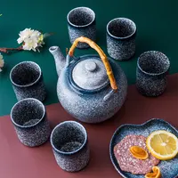 Bule de chá de café japonês, durável, 520ml, xícara, vintage, de cerâmica, kungfu, chaleira