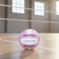 Ballon de volley-ball de plage en PVC5 souple, écologique, personnalisable avec logo, antidérapant, épaissi, pour entraînement adulte, imprimable, couleur macaron