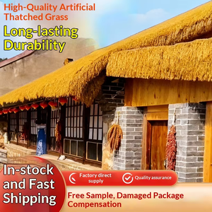 Fabricant chinois de toiture synthétique en chaume artificiel durable, résistant à l'eau, <span class=keywords><strong>avec</strong></span> support robuste en PP, anti-âge, durée de vie de 3 ans, sur mesure - Product Image 2