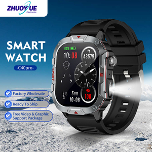 C40 Pro Unisex Hình Vuông Sức Khỏe Tacker Thể Thao Không Thấm Nước AI Trợ Lý Giọng Nói Android Smartwatch - Product Image 2
