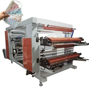 Automation 4 Color Flexographic Mini Offset Printing Machine 6 Colors Mask Printer