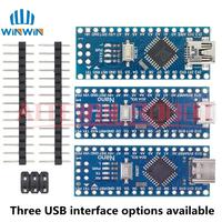 Contrôleur compatible avec le bootloader AITEWIN ROBOT Mini / Type-C / Micro USB Nano 3.0 pour pilote USB CH340 16Mhz ATMEGA328P