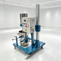 Homogénéisateur émulsifiant pneumatique à levage par lots série JYQRH de haute qualité pour mélange et dispersion à cisaillement élevé