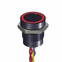 Interrupteur piézoélectrique éclairé PBAR1AF2000A0S, momentané, SPST, IP68, montage traversant, 200 mA, 75 ° C -40 ° C