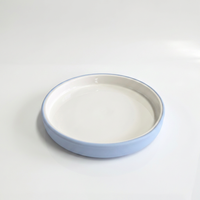 Assiette en céramique pour enfants avec couvercle en silicone, assiette d'alimentation pour tout-petits, plat pour bébé, fabricant OEM