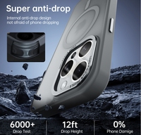 Coques de Téléphone Portables Leyi Transparentes Mates pour iPhone 16 avec Chargement Magnétique Sans Fil, Coque Anti-Choc pour iPhone 16 15 Pro Max
