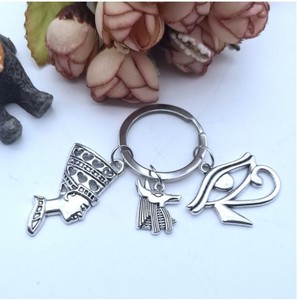 Porte-clés Égyptien Anubis, Œil <span class=keywords><strong>de</strong></span> Ra ESC01, Symbole Ancien, Totem, Croix, Amulette Pharaonique, Pendentif Métallique, Porte-clés <span class=keywords><strong>de</strong></span> Voiture, Cadeau - Product Image 5