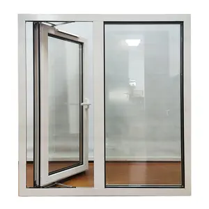 China manufacturer European style pvc / upvc casement type single / double glazed window
