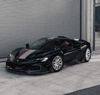 Spoiler Bumper Side Skirt Serat Karbon Kering Gaya MSY untuk Ferrari SF90 Stradale Spider, Body Mobil Sport Baru