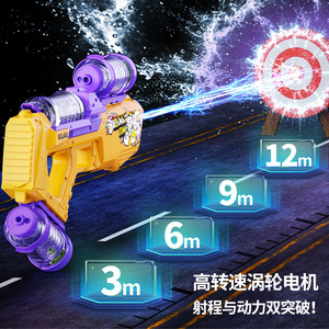 儿童高速电动水枪带LED灯大容量连续射击成人水枪玩具适合夏季海滩玩耍 - Product Image 4