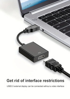 Adaptateur USB 3.0, Adaptateur Audio Vidéo USB 3.0/2.0, Câble Convertisseur Vidéo HD 1080P pour PC Portable HDTV TV