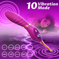 Vibratie-staafje voor vrouwelijke masturbatie, seksspeeltje dat het lichaam doordringt, intens orgasme, dubbele kop vibratie.