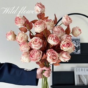 Bouquet de roses artificielles Maillard à double extrémité, fleurs en soie, ornement décoratif pour la maison, les mariages et l'extérieur - Product Image 4