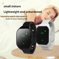 Montre-bracelet intelligente à micro-courant portable noire pour l'aide au sommeil, relaxation par impulsions, 10-20-30 minutes, prix d'usine